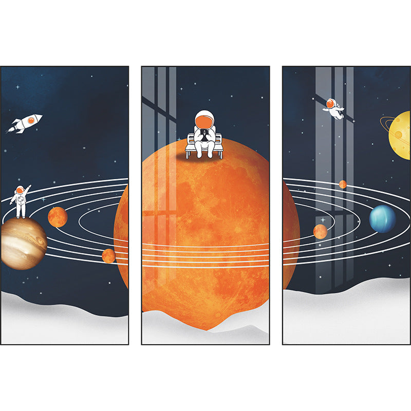 Space Explorer 3-Panel Wall Sticker Set | Detail View 5