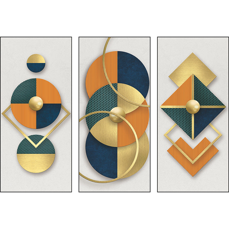 Geometric Abstract 3-Panel Wall Sticker Set | Detail View 5