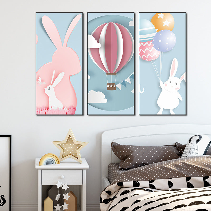 Cute Bunny Balloon 3-Panel Wall Sticker Set | Detail View 4