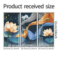 Lotus Flower  Deer 3-Panel Wall Sticker Set | Detail View 6