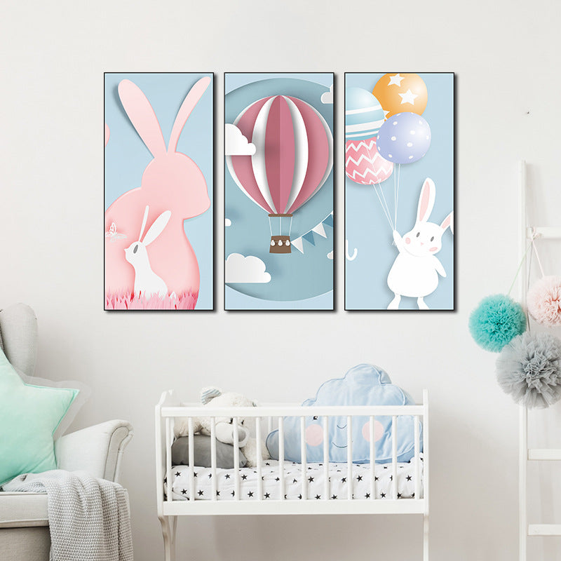 Cute Bunny Balloon 3-Panel Wall Sticker Set | Detail View 7