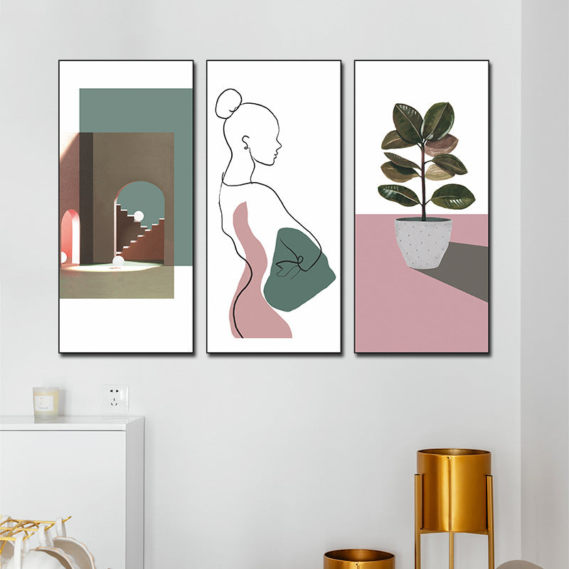 Minimalist Modern 3-Panel Wall Sticker Set | Detail View 3