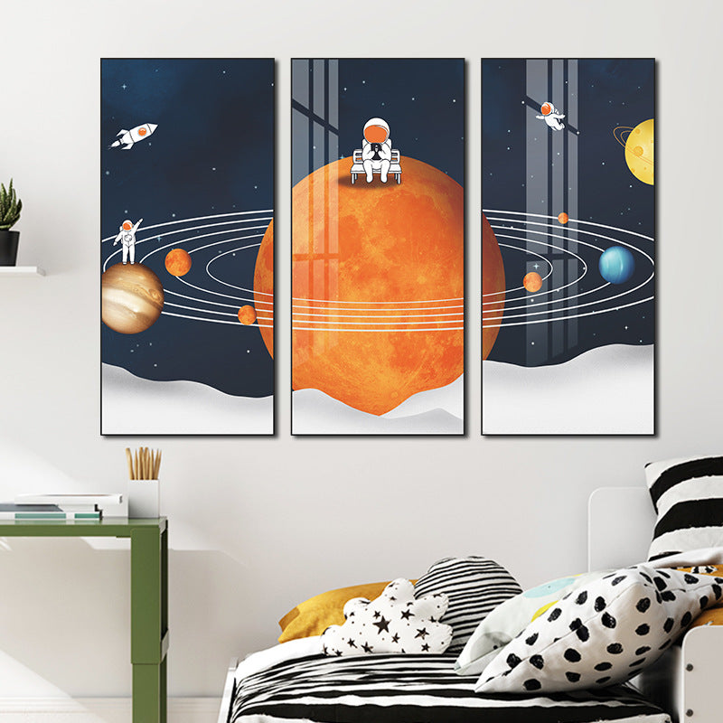 Space Explorer 3-Panel Wall Sticker Set | Detail View 4