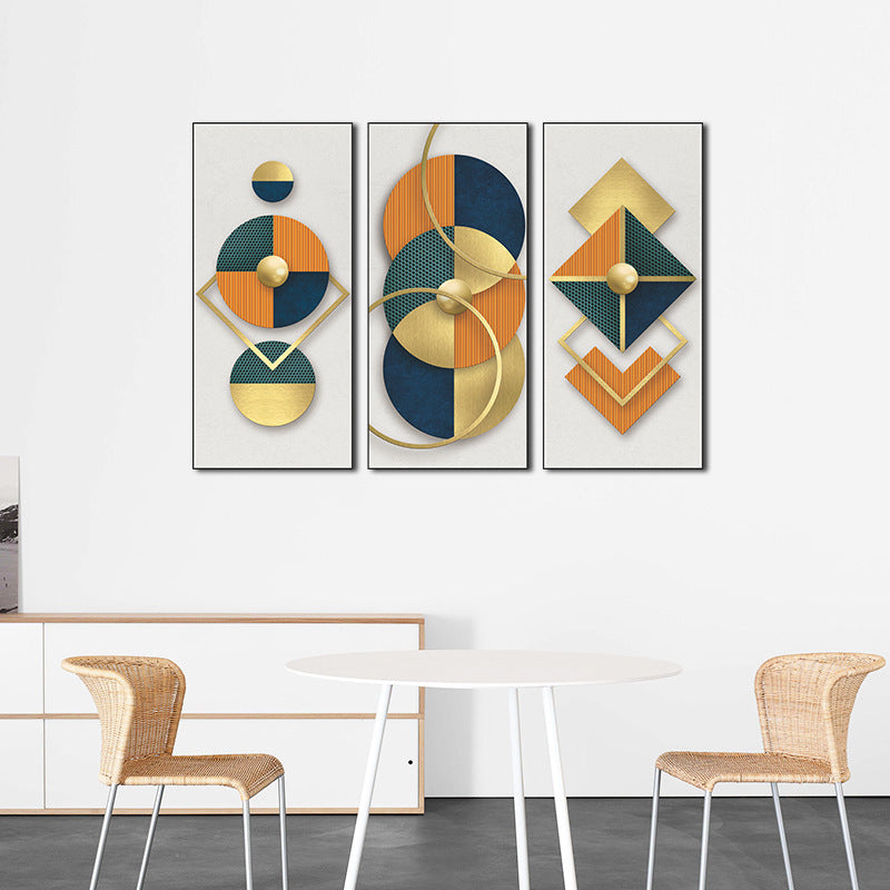 Geometric Abstract 3-Panel Wall Sticker Set | Detail View 3