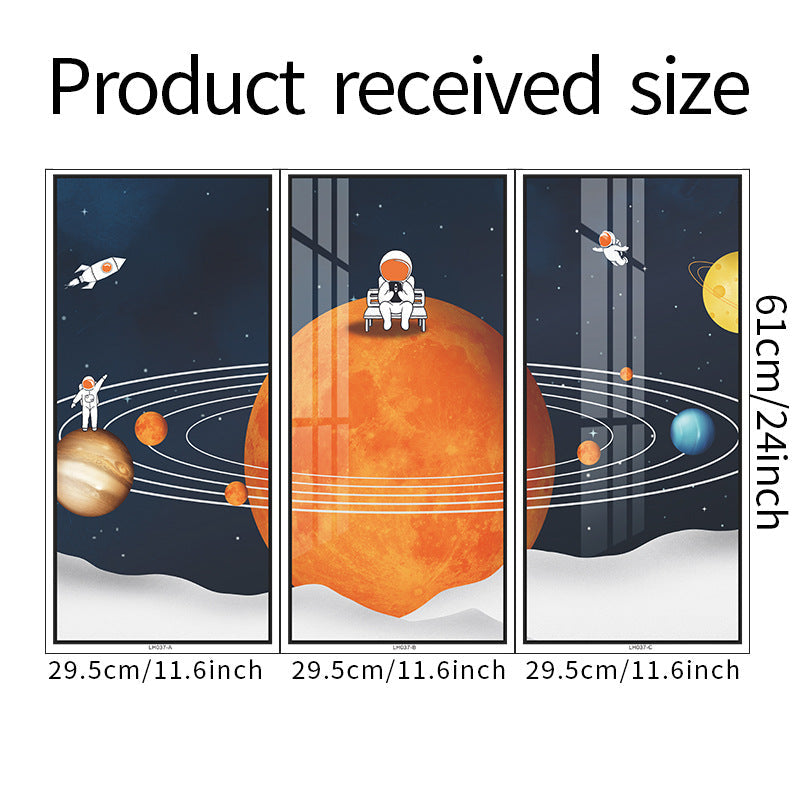 Space Explorer 3-Panel Wall Sticker Set | Detail View 6