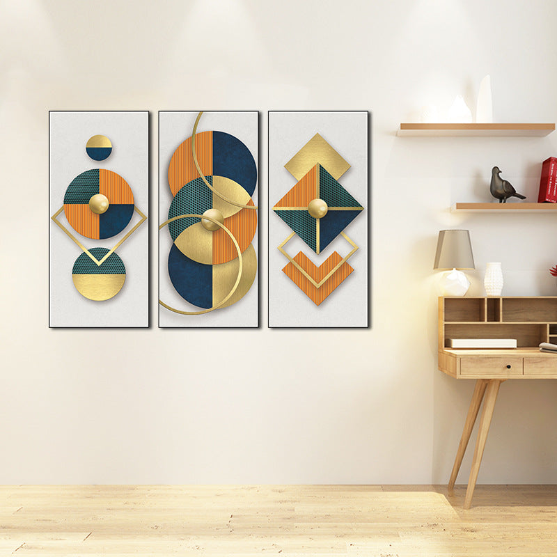 Geometric Abstract 3-Panel Wall Sticker Set | Detail View 4