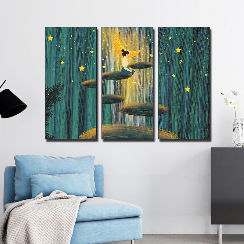 Fantasy Forest Fairy 3-Panel Wall Sticker Set | Detail View 4