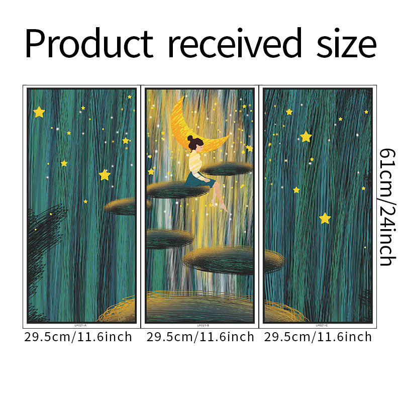 Fantasy Forest Fairy 3-Panel Wall Sticker Set | Detail View 6