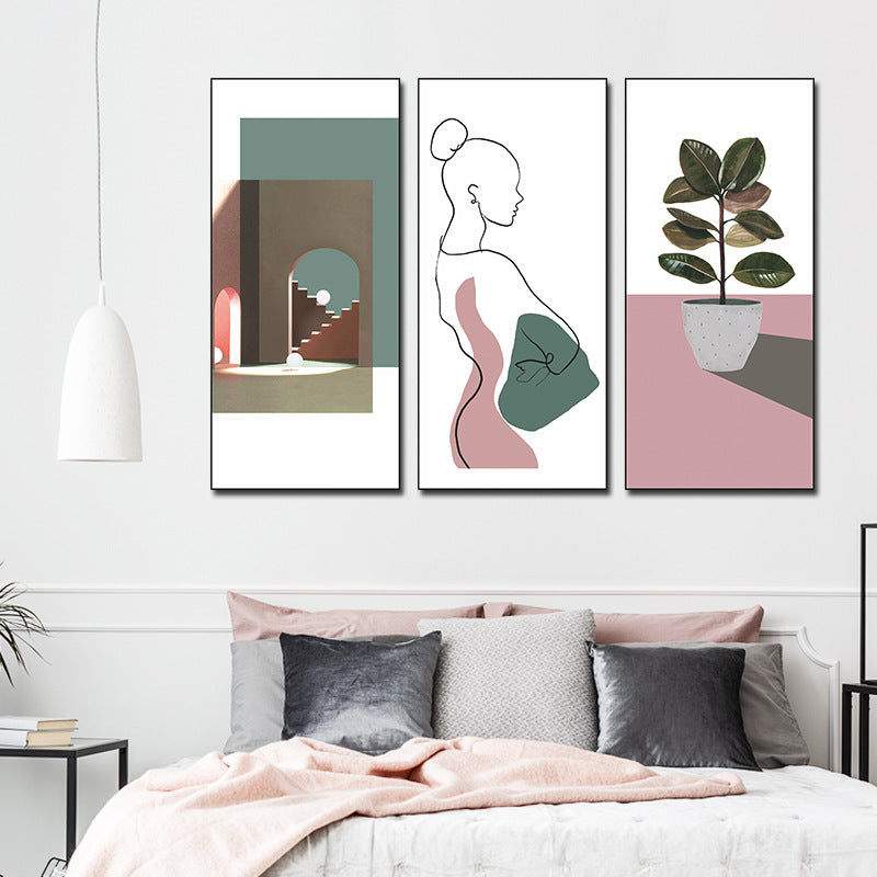 Minimalist Modern 3-Panel Wall Sticker Set | Detail View 4