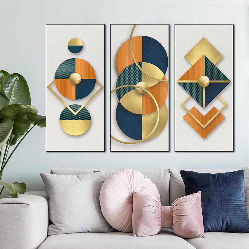 Geometric Abstract 3-Panel Wall Sticker Set | Detail View 8