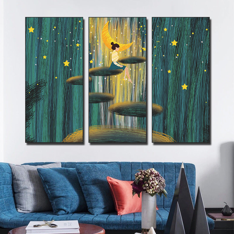 Fantasy Forest Fairy 3-Panel Wall Sticker Set | Detail View 3