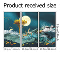 Moonlit Night Deer Landscape 3-Panel Wall Sticker Set | Detail View 6